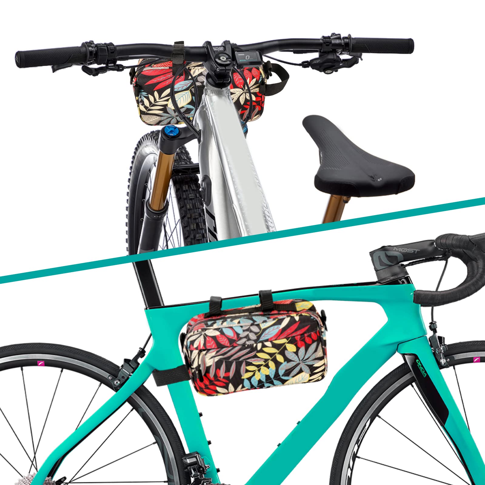 **YEEGO DIRECT Waterproof Bike Handlebar Bag - Multifunctional Front Bicycle Bag for Men & Women - Crossbody Shoulder Bag for Cycling, Scooters & Outdoor Activities (Black)**