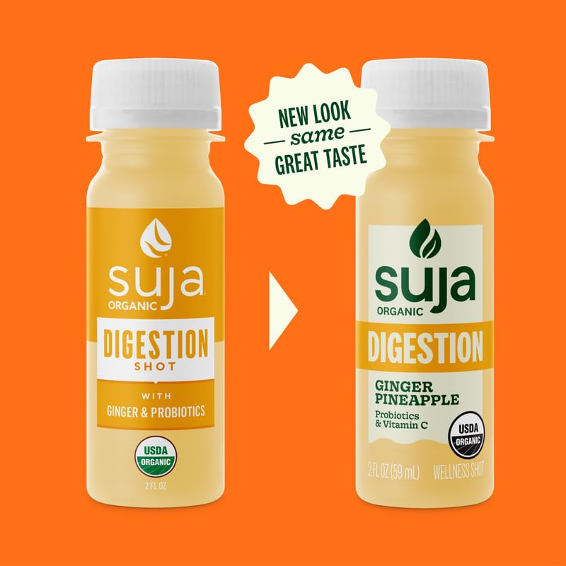 Organic Digestion Shot with Ginger & Apple Cider Vinegar - Immunity Booster & Digestive Aid | Cold-Pressed Juice with Live Probiotics | Plant-Based, Gluten-Free Functional Shots for Gut Health & Wellness | Perfect for Travel, Workouts & Daily Detox