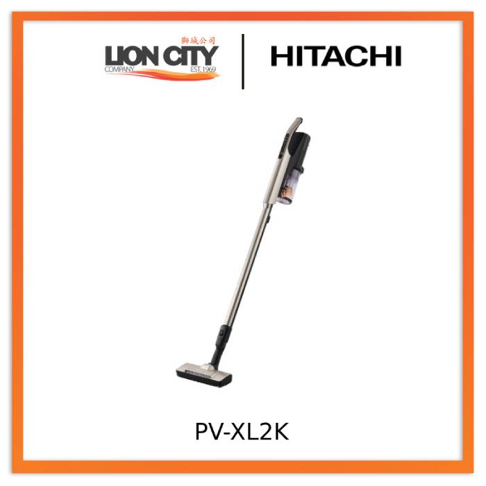 Hitachi PV XL2K Cordless Stick Vacuum Cleaner - Lightweight Powerful 2-in-1 Handheld Vacuum for Hardwood Floors & Carpets | Perfect for Home, Office & Pet Hair Cleaning