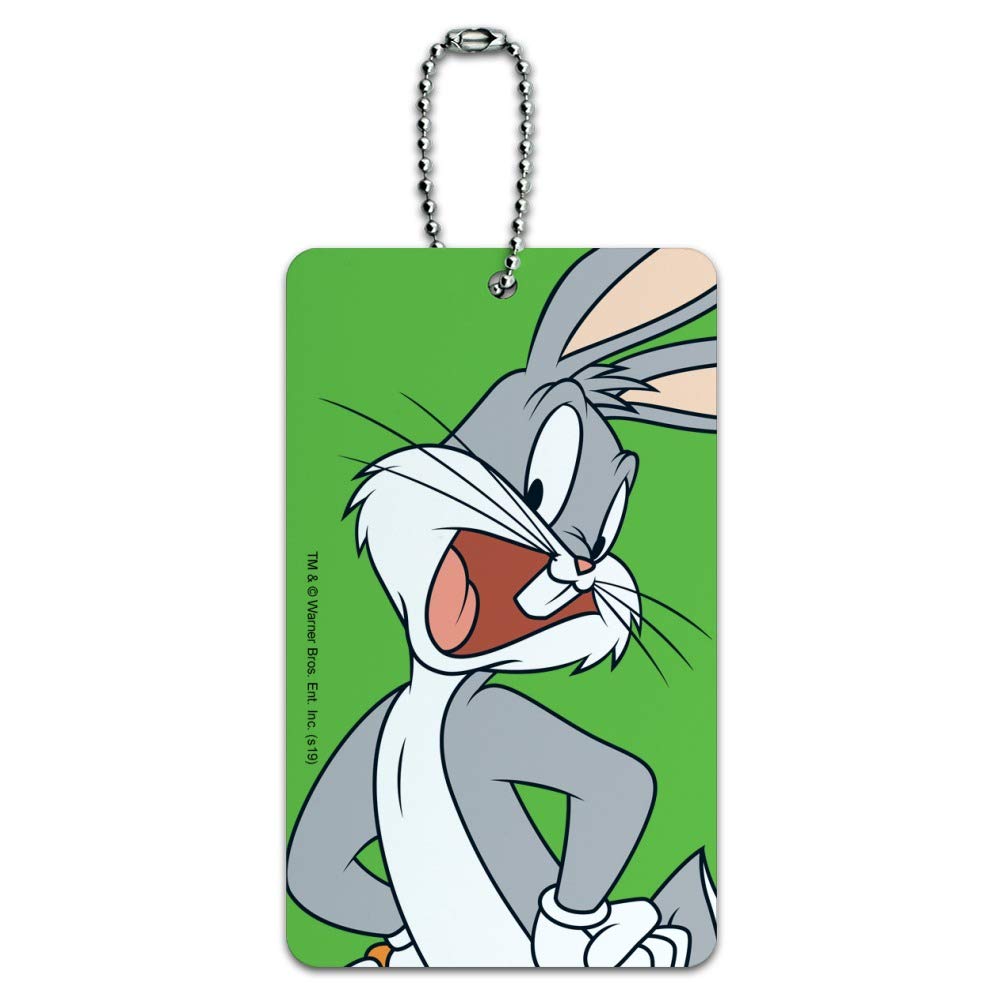 Looney Tunes Bugs Bunny Luggage Tag - Cute Cartoon Character Suitcase ID Tag for Travel - Perfect for Carry-On Bags, Backpacks & Kids' Luggage Identification