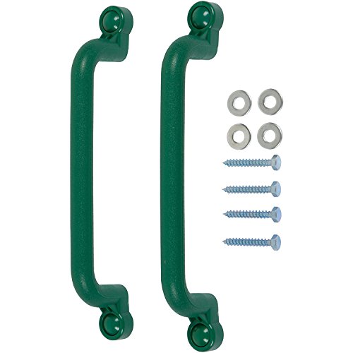 SSS Logo Swing Set Handles for Playground - 13 Inch Green Swing Accessories | Perfect for Backyard Playsets, Parks & Outdoor Recreation