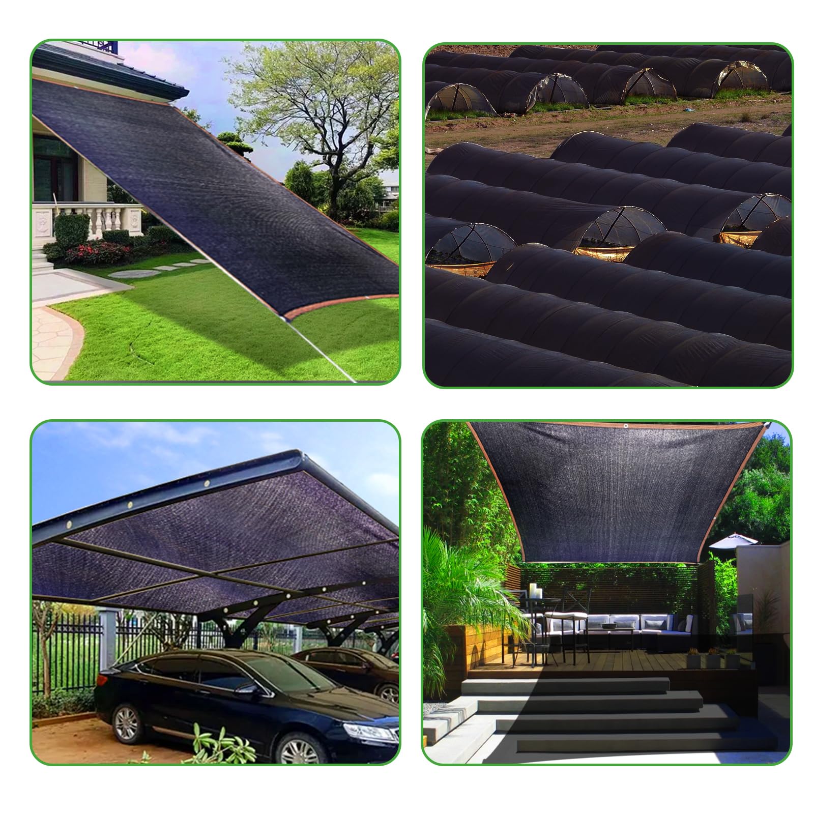 90% UV Block Garden Shade Cloth 6'x3' - Plant Protection Cover for Greenhouse, Chicken Coop & Dog Kennel | Sun Tarp for Patios, Backyard & Balcony | Durable Outdoor Canopy with Grommets (2x1m) - Perfect for Summer Heat Protection & Plant Growth