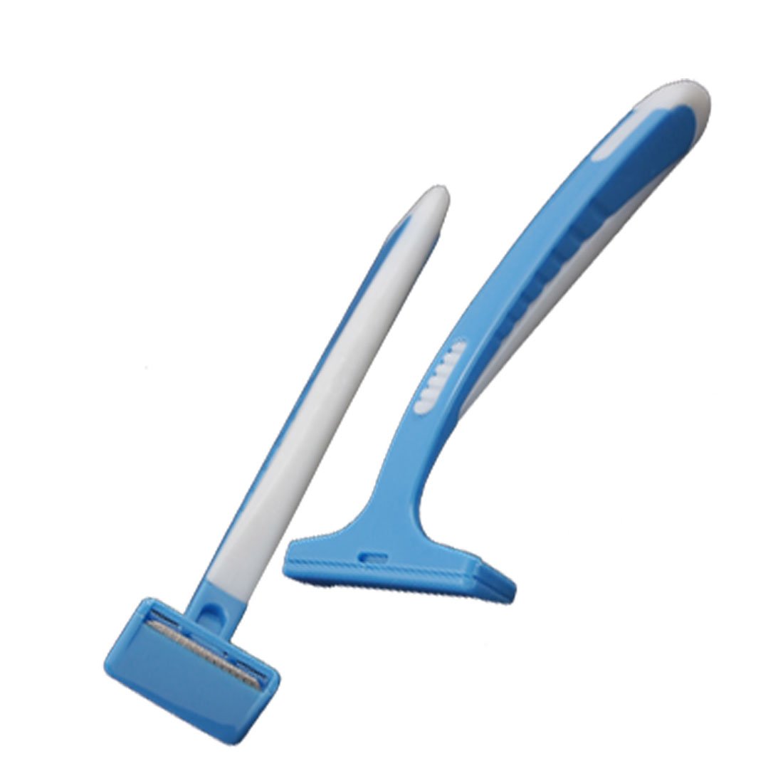 Qtqgoitem 2 Pack Blue & White Eyebrow Razors for Women - Precise Brow Shaping Tool (Model 466B61447E08904) - Perfect for Home Grooming, Travel & Salon Use