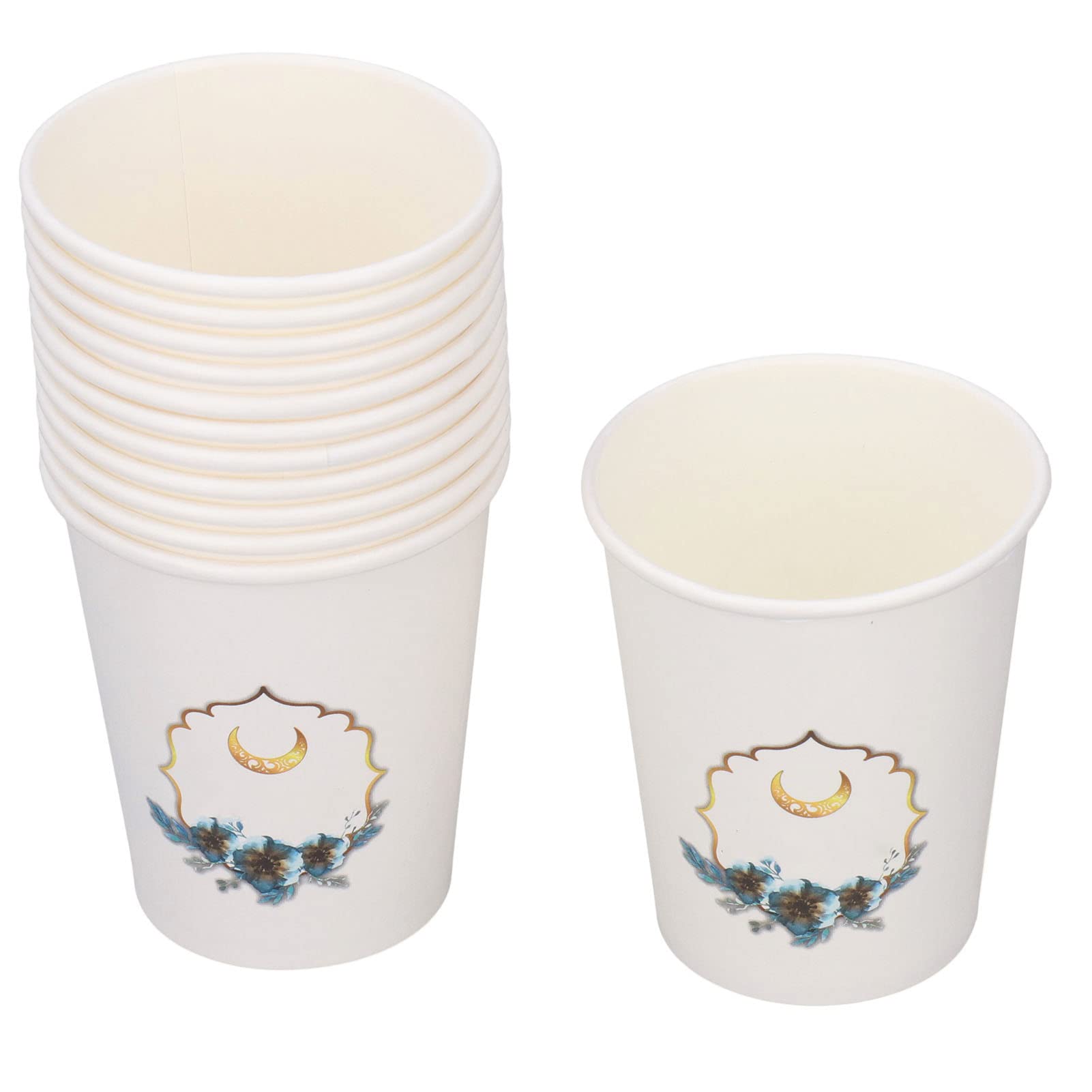 Eco-Friendly Disposable Paper Tea Cups - Vibrant Eid Mubarak Colors for Coffee, Tea & Juices | Perfect for Parties, Ramadan Celebrations & Office Events