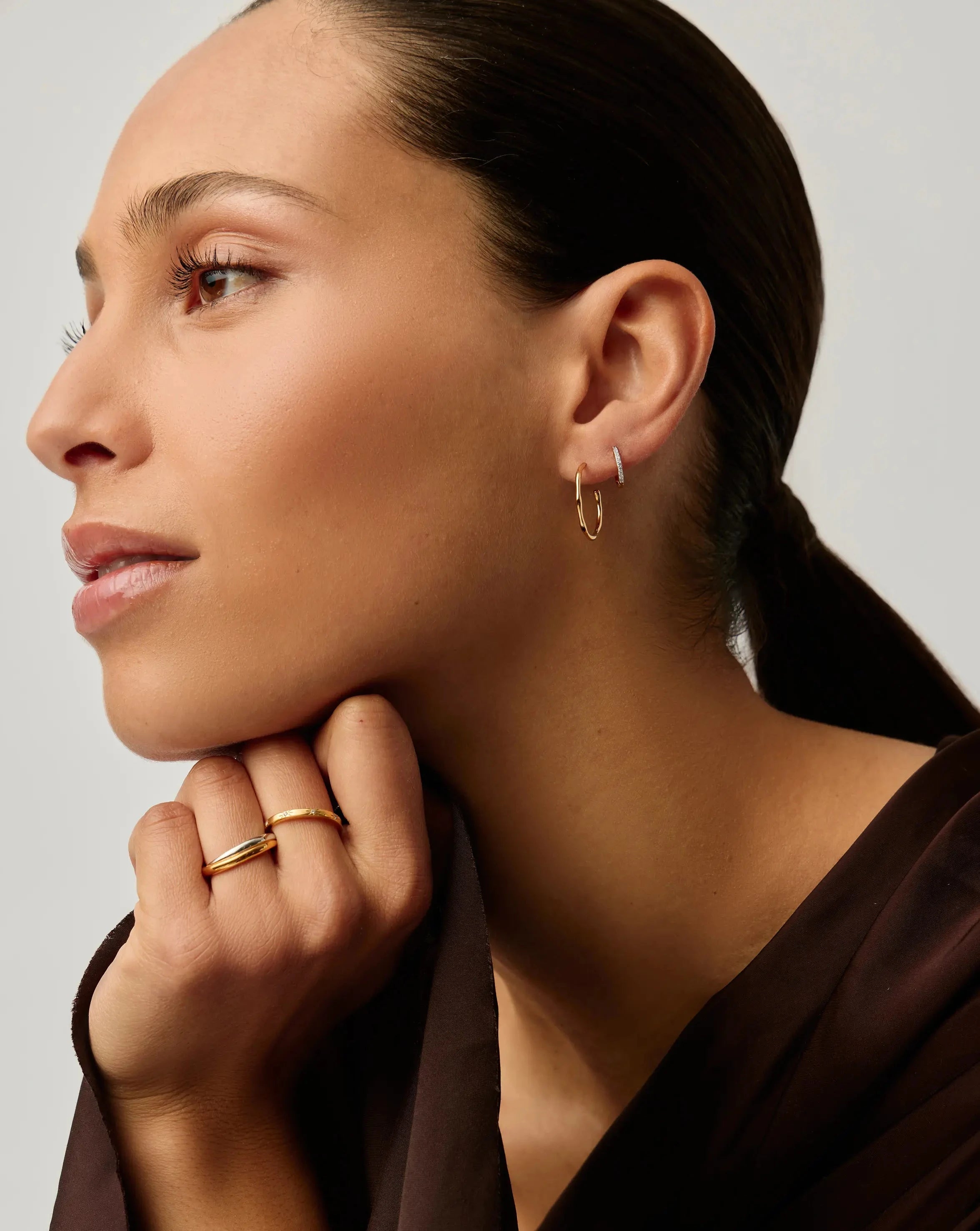 Small Molten Hoop Earrings for Women - Trendy Gold & Silver Dainty Huggie Hoops - Perfect for Everyday Wear, Parties & Gifts