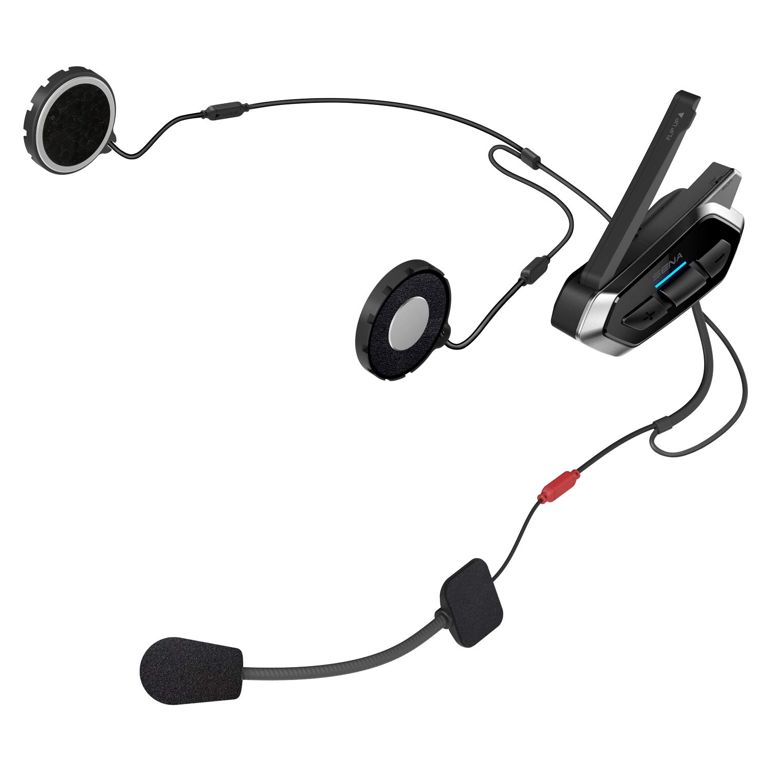 Sena 50R-01 Low Profile Motorcycle Bluetooth Headset - Mesh Intercom System for Riders | Perfect for Group Riding, Touring & Hands-Free Communication on the Road