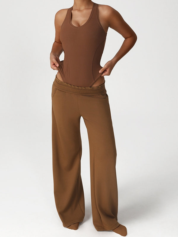 ZASUWA Women's V-Neck Cross Back Bodysuit - Sexy Lingerie for Date Night & Special Occasions