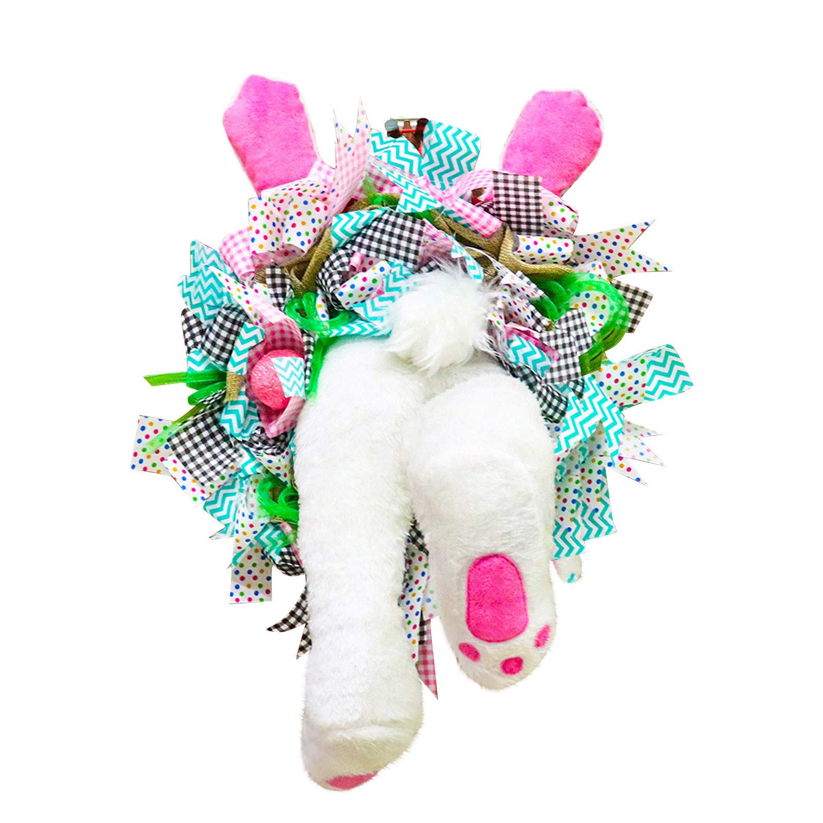 Easter Wreath for Front Door - Large Bunny Butt with Ears Decor, Cute Cartoon Bunny Garland for Indoor Outdoor Wall Window Party Decorations - Perfect for Spring Home Decor & Easter Celebrations