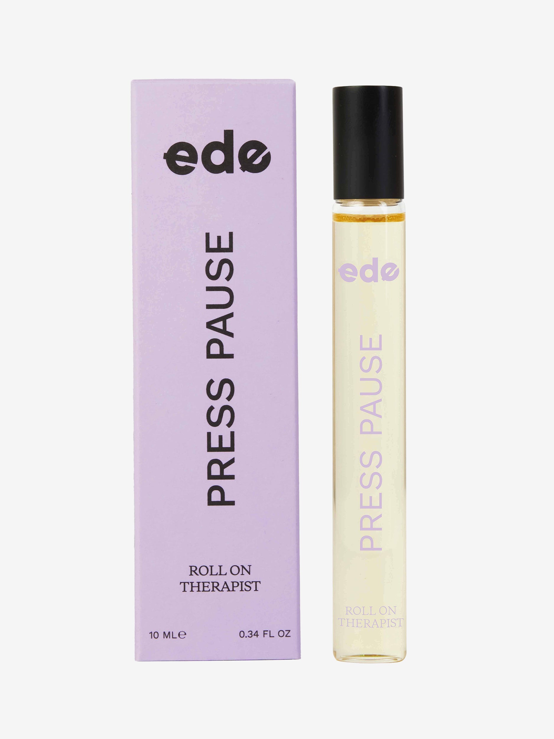 Ede Roll On Therapist - Press Pause Essential Oil Massage Roller for Stress Relief & Muscle Relaxation - Perfect for Home Spa, Yoga, and Self-Care Routines