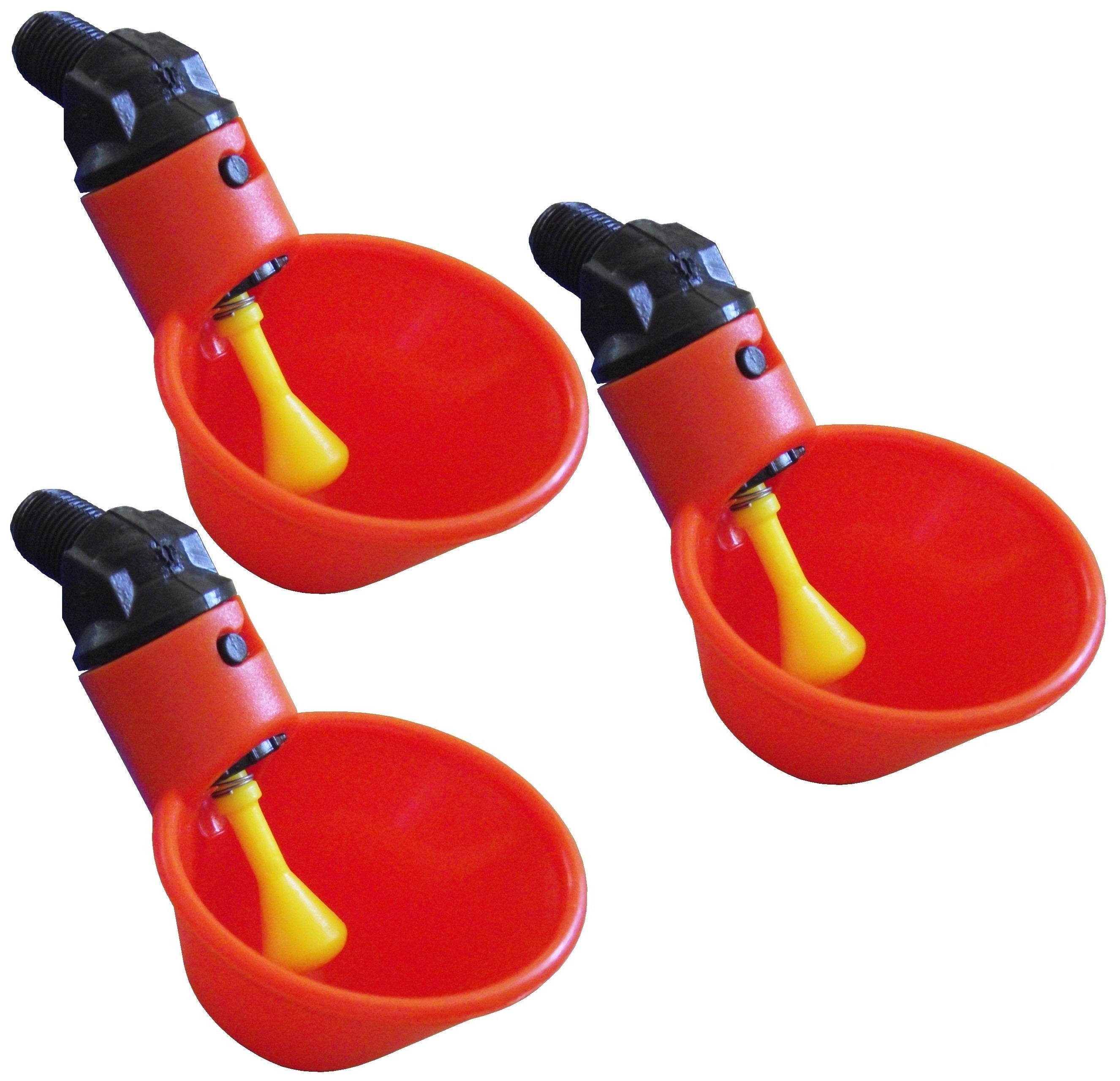 Automatic Chicken Waterer - Orange Cup Style Poultry Drinker for Coops & Backyard Farms | Durable & Easy-to-Use Poultry Feeder for Chickens, Ducks & Birds