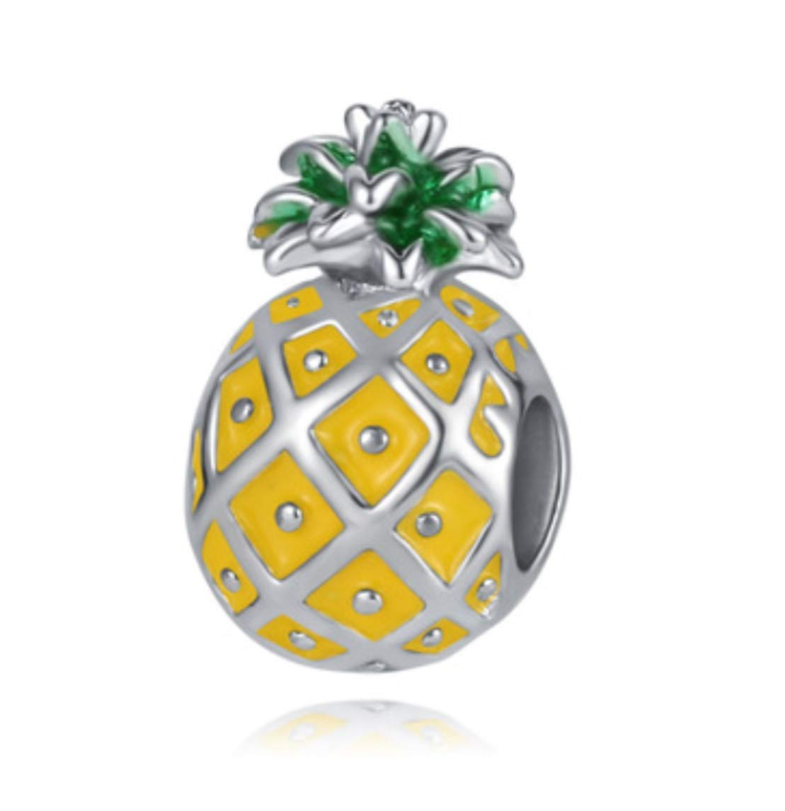 Enamel Golden Pineapple Beads for Jewelry Making - DIY Bracelet, Necklace & Craft Supplies - Perfect for Summer Beach Accessories and Boho Style Jewelry Designs