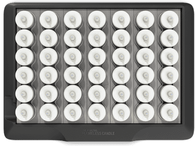 Flameless LED Candle Warmer - Warm White Lux Series Starter Set (6-Pack) - Battery Operated Flameless Candles for Home Decor, Wedding, Christmas & Relaxation