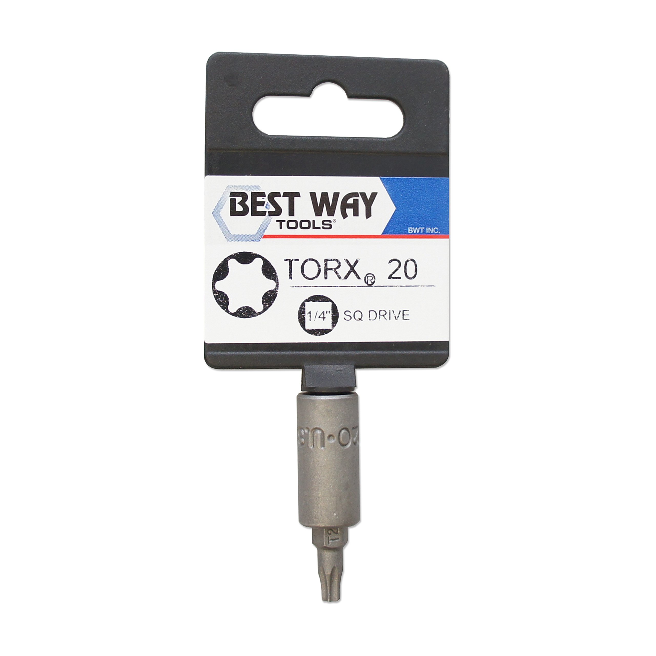 Best Way Tools 70253 T20 Torx Bit Socket - High Quality Torx Screwdriver Bit for Automotive, Electronics & DIY Projects - Perfect for Car Repairs, Furniture Assembly & Home Improvement