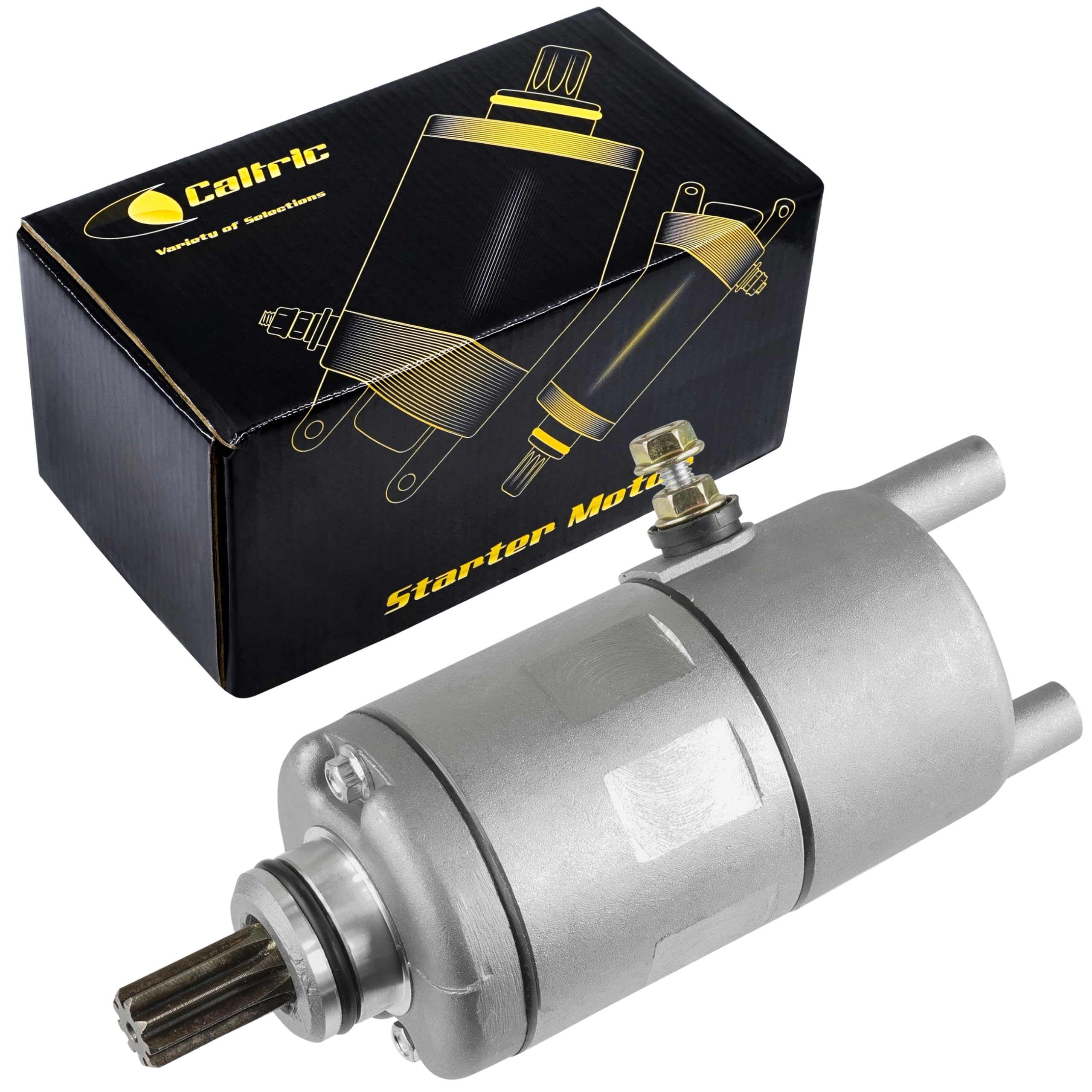 Caltric Starter for Yamaha 250 YFM25X Bear Tracker 230Cc - Off-Road ATV Replacement