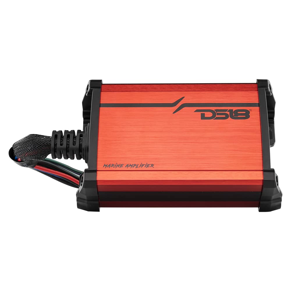 DS18 MP4TP.4A 4 Inch 600W Waterproof Bluetooth Marine Tower Speakers with Built-in Amplifier & Remote Control - Perfect for Boats, Yachts, and Outdoor Water Activities