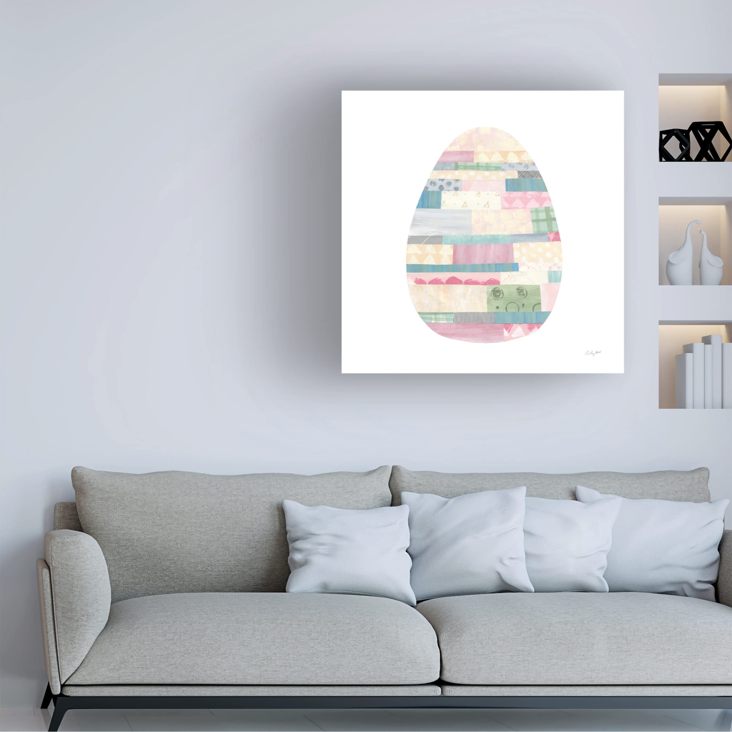 Courtney Prahl 'Spring into Easter III' Canvas Wall Art - Floral Easter Decor for Home, Living Room & Office - Perfect for Spring & Holiday Gifting