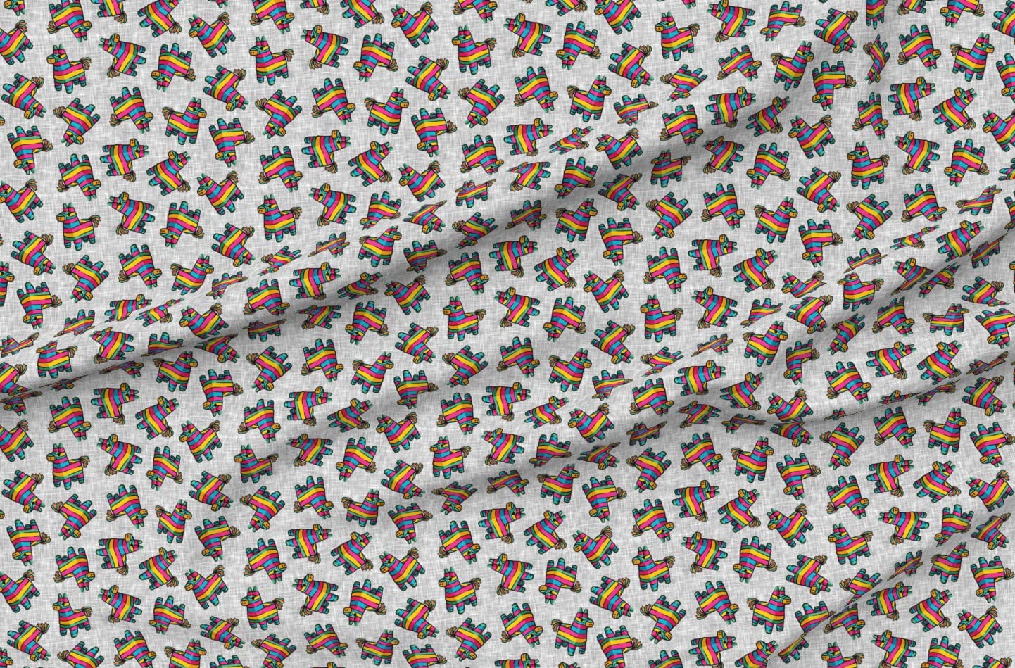 Donkey Fiesta Pink Grey Mexican Festival Printed Minky Fabric by The Yard - Soft Plush Material for Sewing Baby Blankets, Quilt Backing & DIY Plush Toys - Perfect for Nursery Decor, Craft Projects & Home Textiles