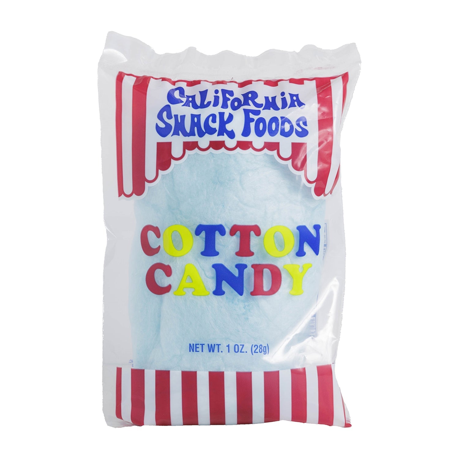 California Cotton Candy - 1oz Bags, 12 Count Case | Sweet Fluffy Treat for Parties, Events & Snacking