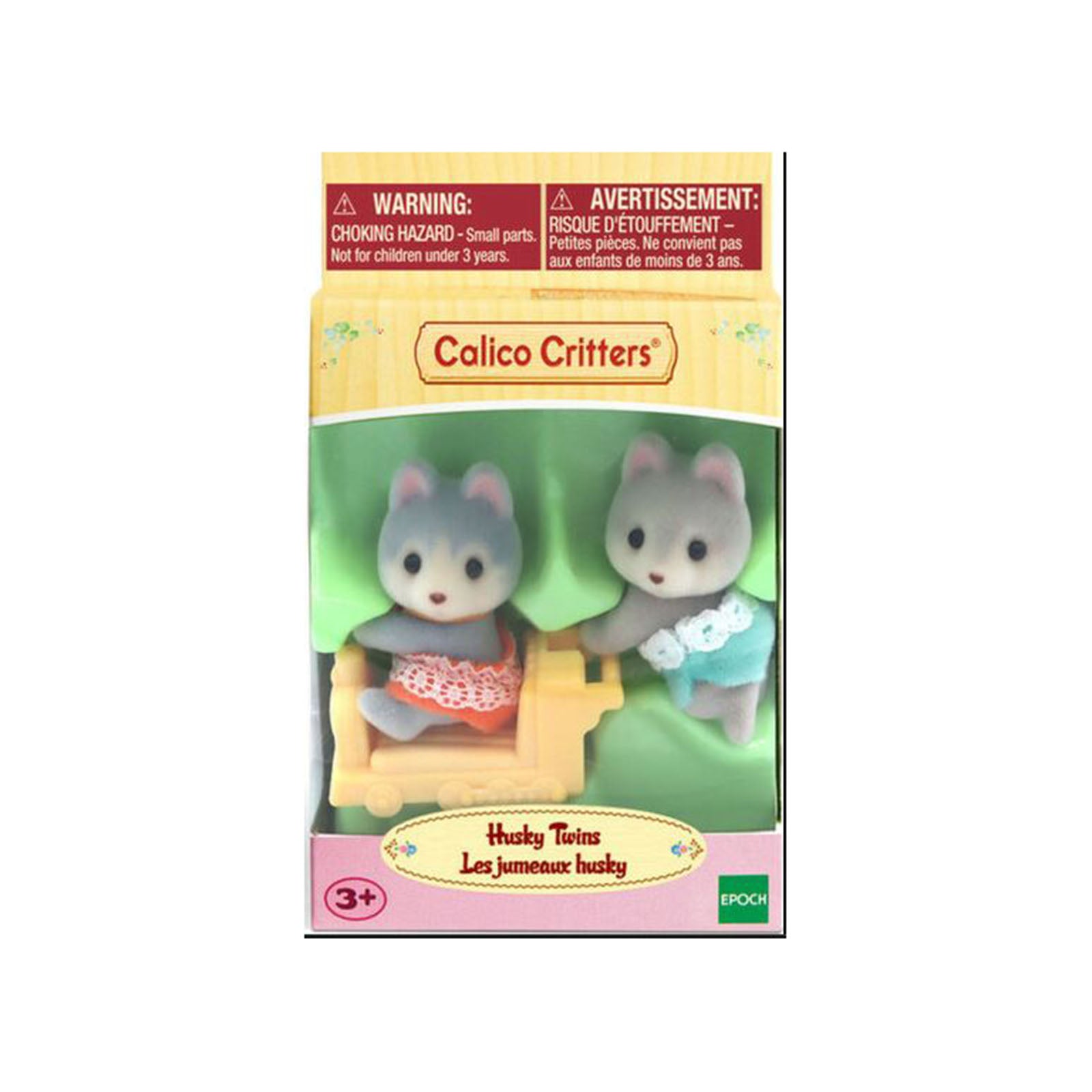 Calico Critters Husky Twins Figure Set CC1979 - Adorable Collectible Animal Figures for Kids, Perfect for Playtime, Storytelling & Nursery Decor