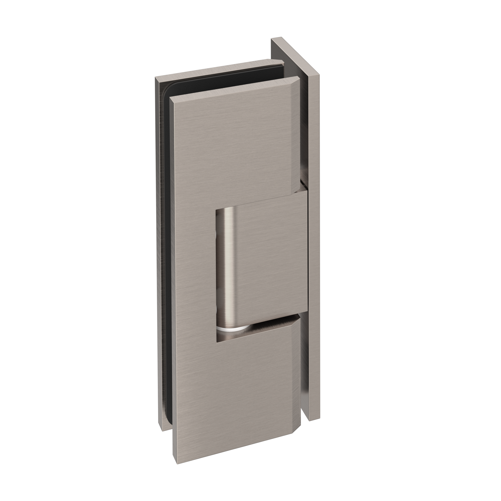 10mm Brushed Nickel Glass to Wall Shower Screen Hinge - Heavy Duty Frameless Shower Door Hinge for Bathroom & Spa Installation