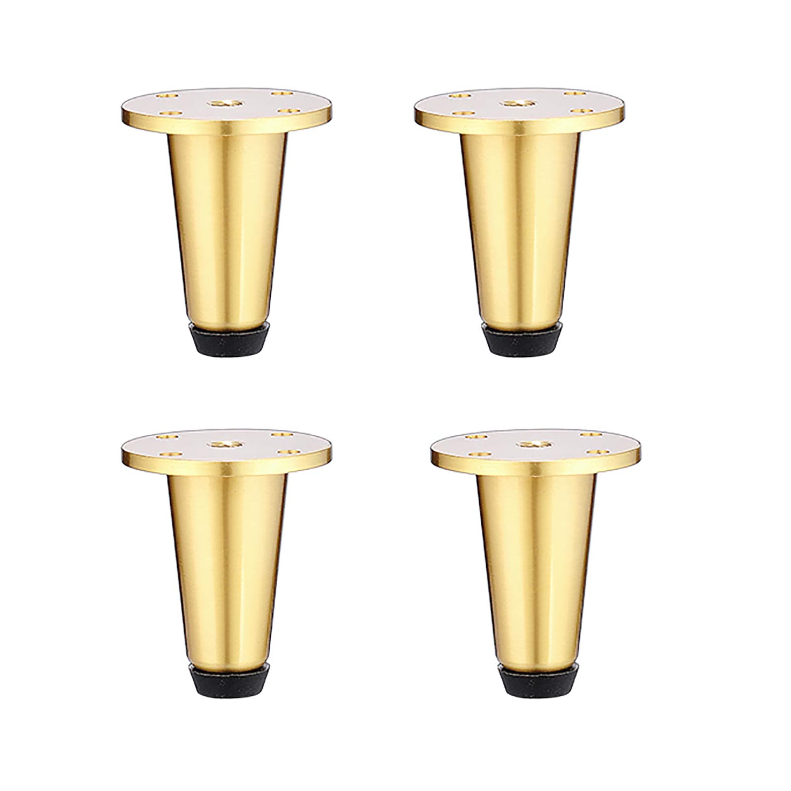 Premium Solid Metal Furniture Legs - Set of 4 Golden Modern Diamond Triangle Feet for Sofa, Couch, Cabinet & Ottoman - Durable Support for Living Room, Bedroom & Office Furniture