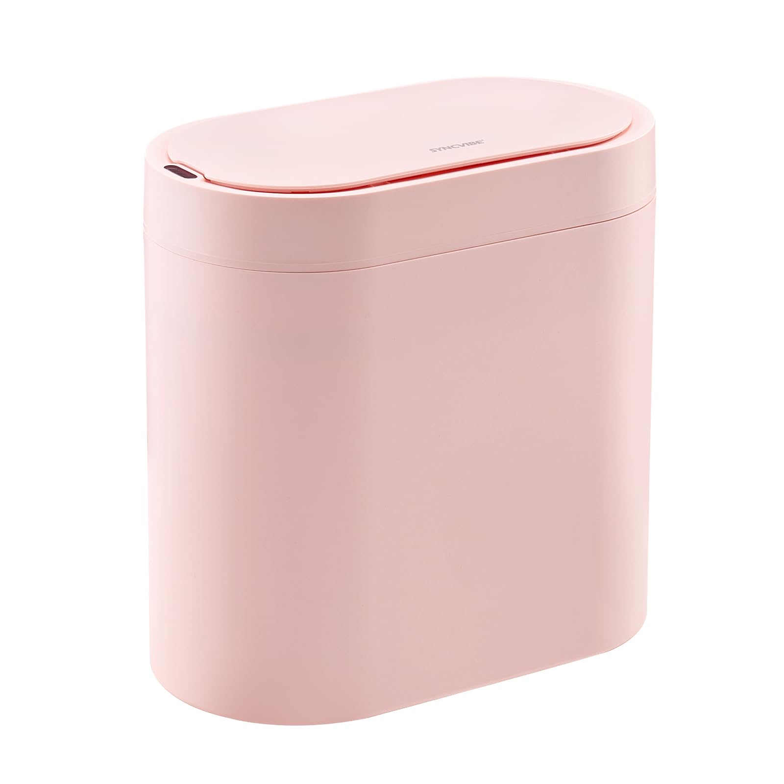2 Gallon Slim Motion Sensor Trash Can with Lid - Automatic Plastic Garbage Bin for Bathroom, Bedroom, Living Room, Toilet & Office (Pink) | Hands-Free Waste Disposal for Home & Commercial Spaces