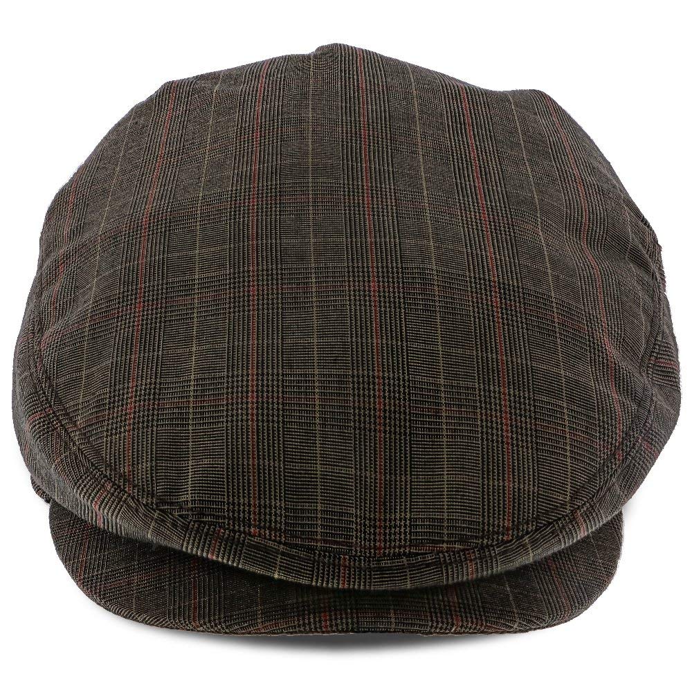 Fairway Brown/Red Plaid Polyester Ivy Cap - Golf & Outdoor Style