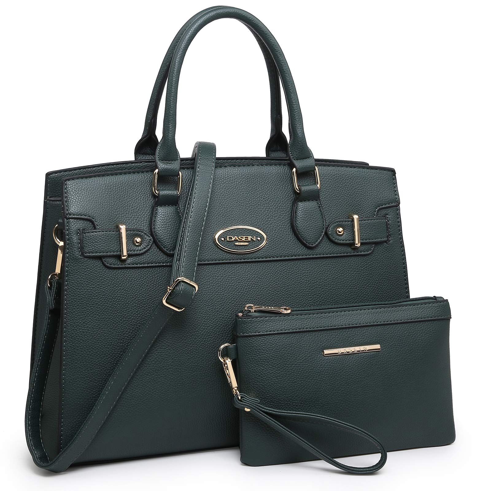 Dasein Women's Handbags and Purses - Stylish Shoulder Bag with Top Handle, Satchel Tote Work Bag & Matching Clutch for Office, Travel, and Daily Use