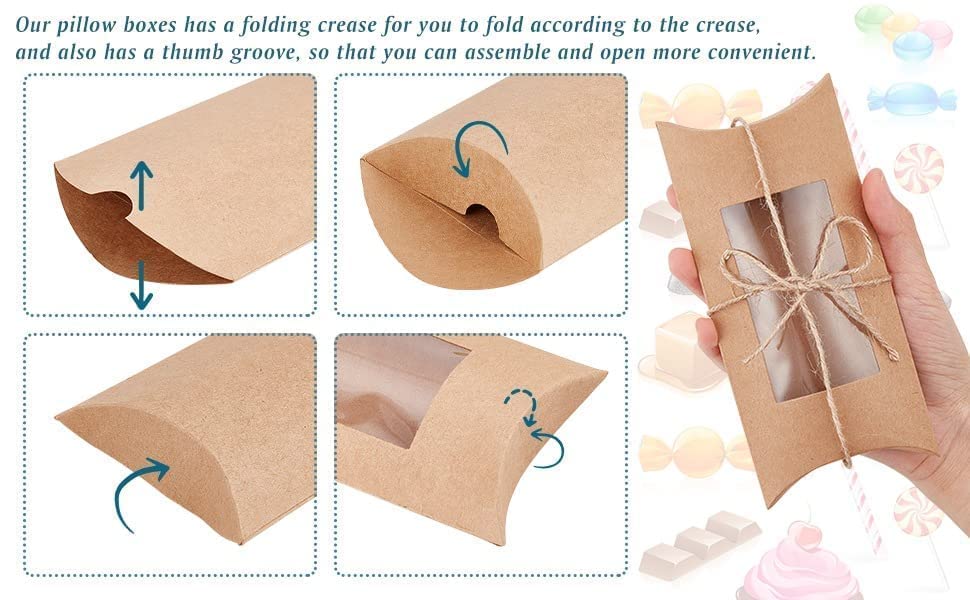 20 Pcs Small Brown Decorative Folding Paper Gift Boxes for Chocolates, Dry Fruits - Christmas, New Year, Pooja, Party Favor Packaging - Elegant Gift Wrapping for Holidays, Weddings & Special Occasions