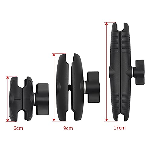 Pmandgk 9cm Aluminum Alloy Double Socket Arm with 1 Inch Ball Foot Mount - Motorcycle Camera Boom Arm for GoPro, Action Cameras - Perfect for Vlogging, Riding Adventures & Off-Road Recording