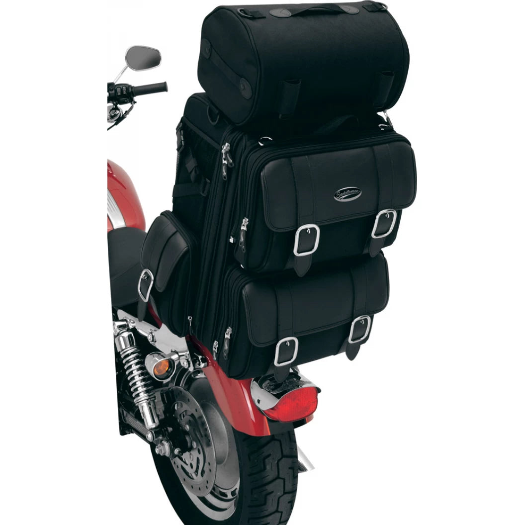 Saddlemen DLX Sissy Bar Bag - Motorcycle Luggage for Harley Davidson & Cruiser Bikes - Waterproof Storage for Road Trips & Daily Commuting