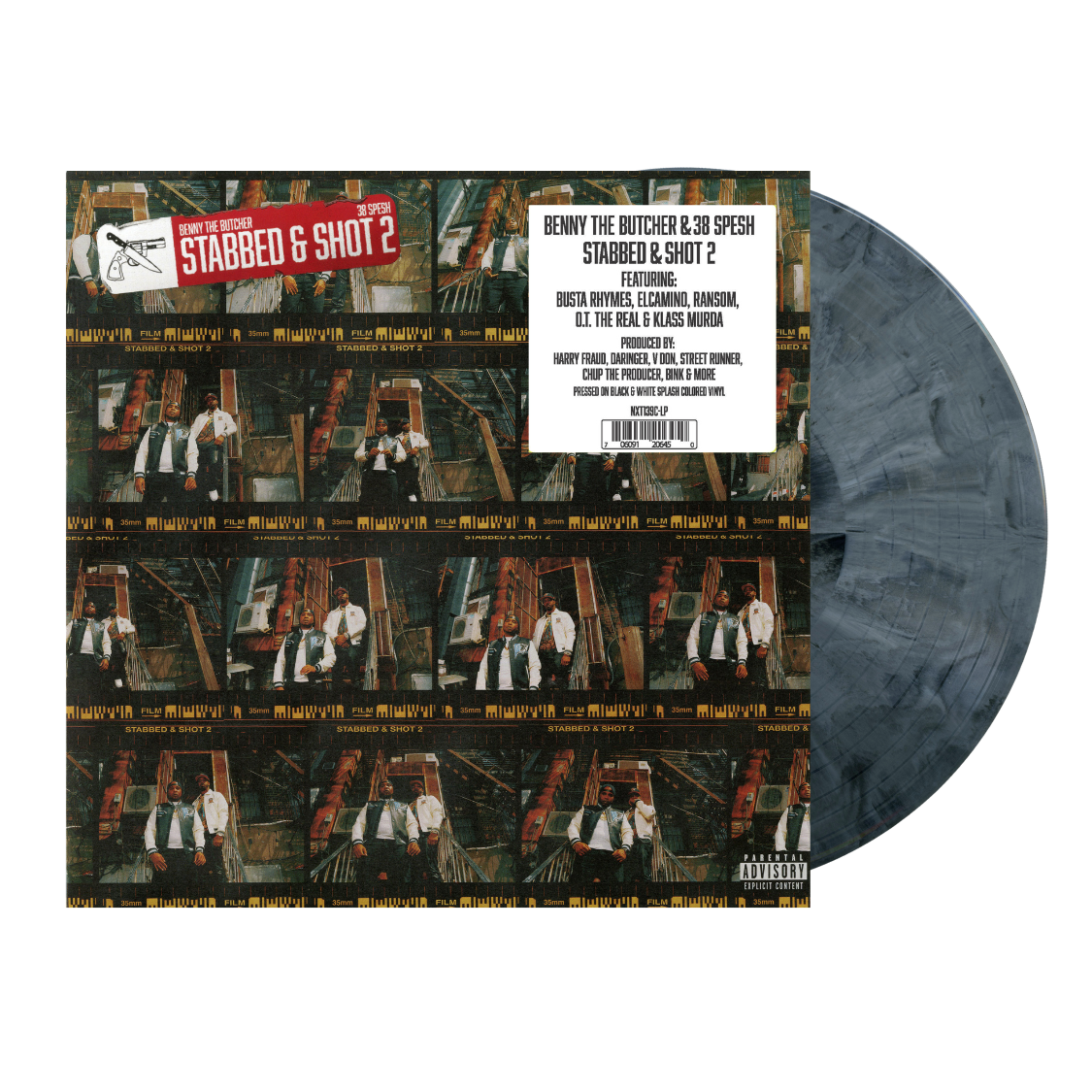 Stabbed & Shot 2 - Limited Edition Black & White Splatter Vinyl LP | Punk Rock Music Collectible for Home Decor & Music Lovers