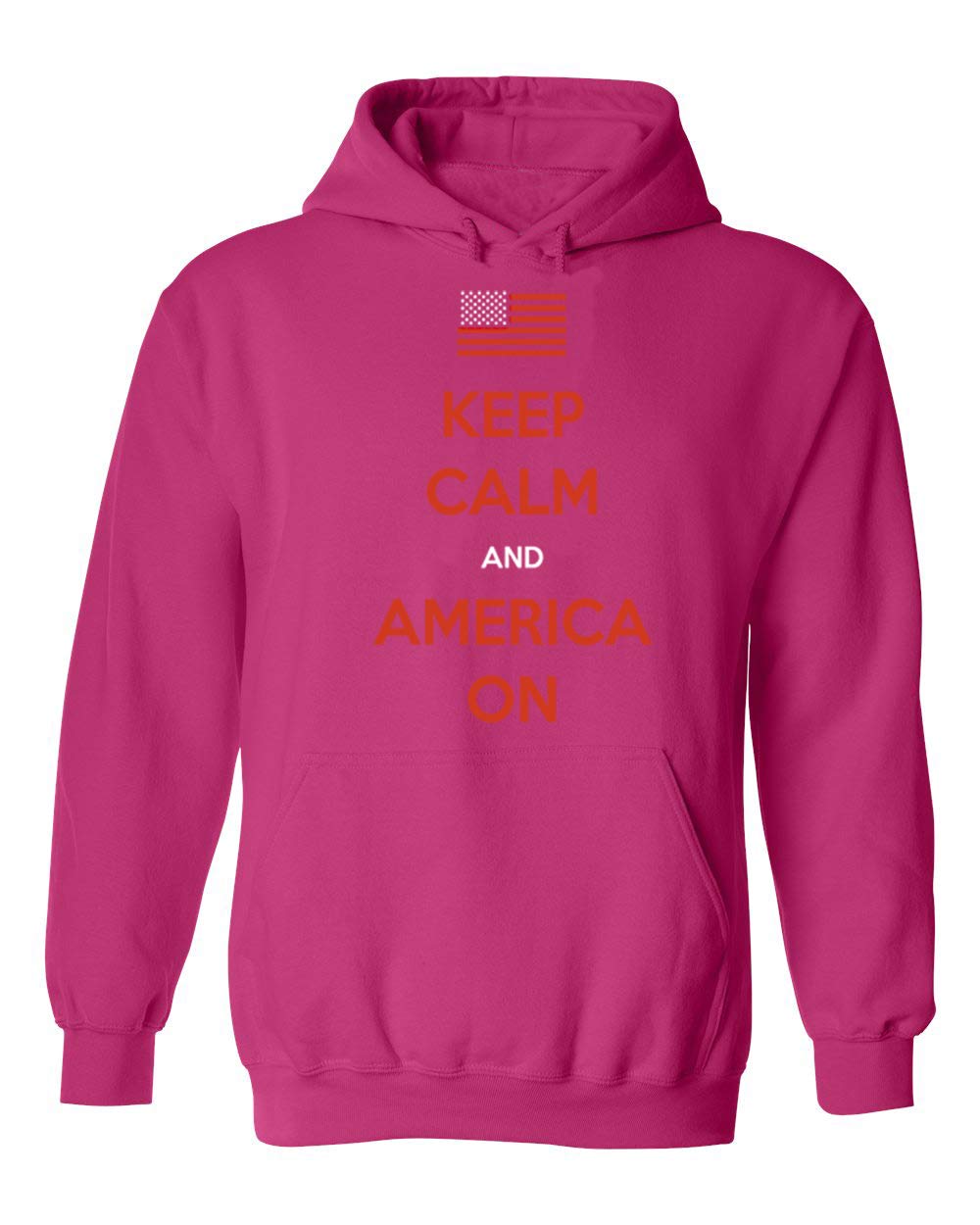 4th of July Keep Calm & America On Hetalia Unisex Hoodie - Patriotic Independence Day Hooded Sweatshirt for Men & Women - Perfect for BBQ Parties, Fireworks & Celebrations