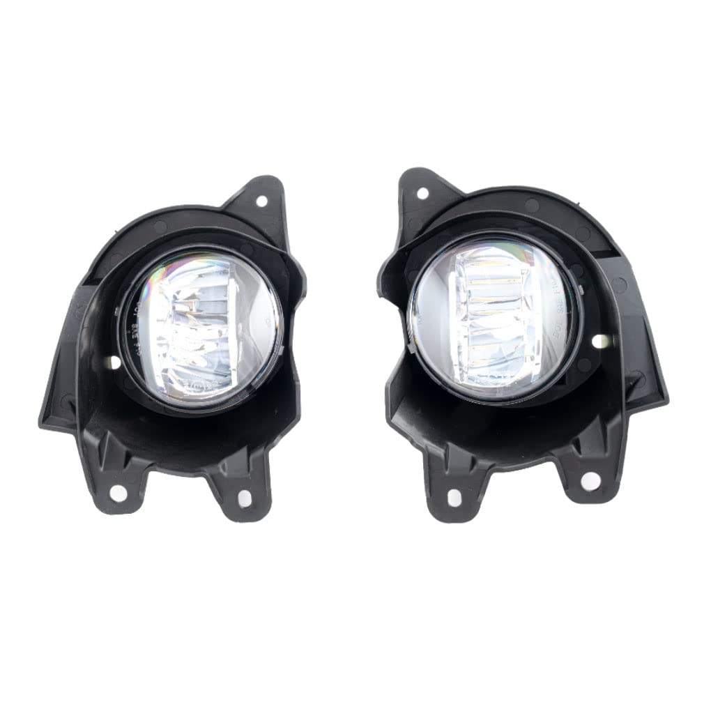 2018-2020 Toyota Sequoia LED Fog Light Kit - Complete Assembly with Bezel, Switch & Wiring Harness (Left & Right) - Durable Replacement for Improved Visibility in Rain & Fog