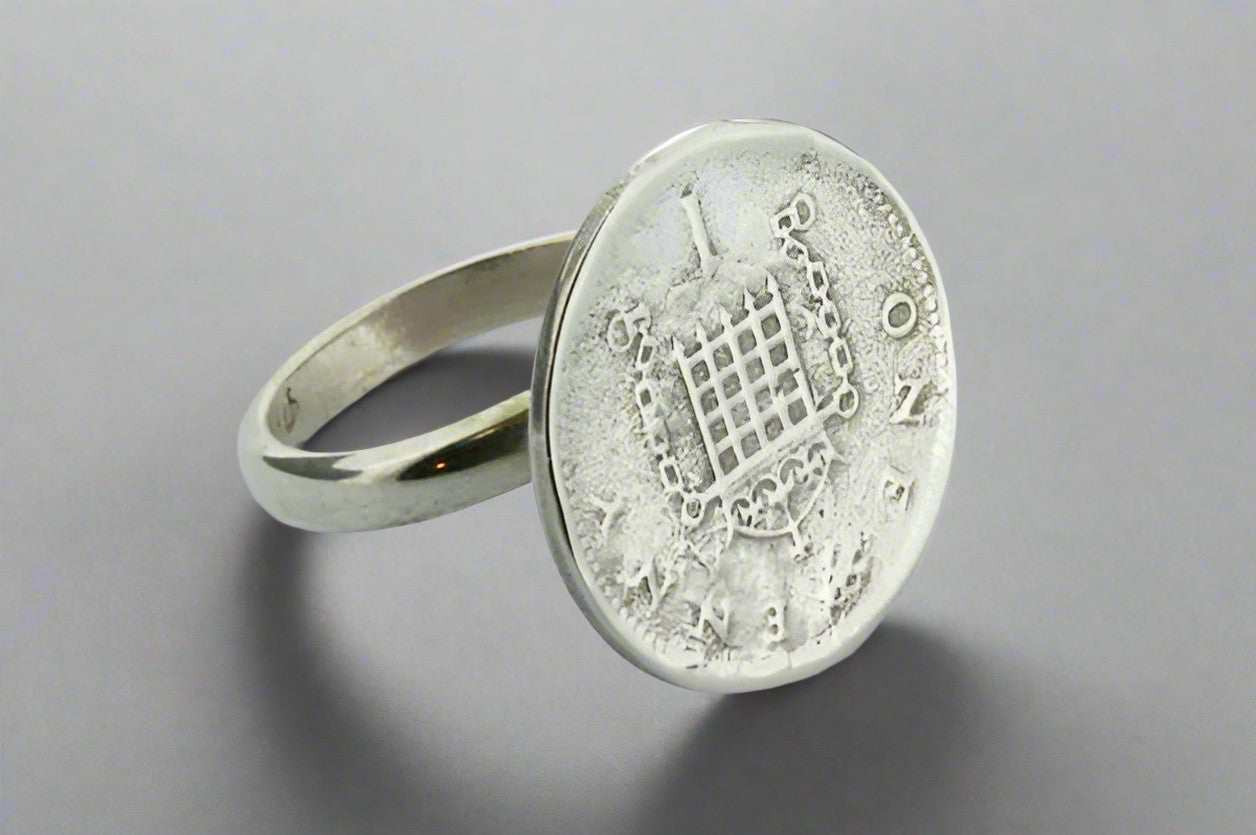 One Penny Coin Ring - Sterling Silver Jewelry for Men & Women - Perfect for Engagements, Weddings & Unique Gifts