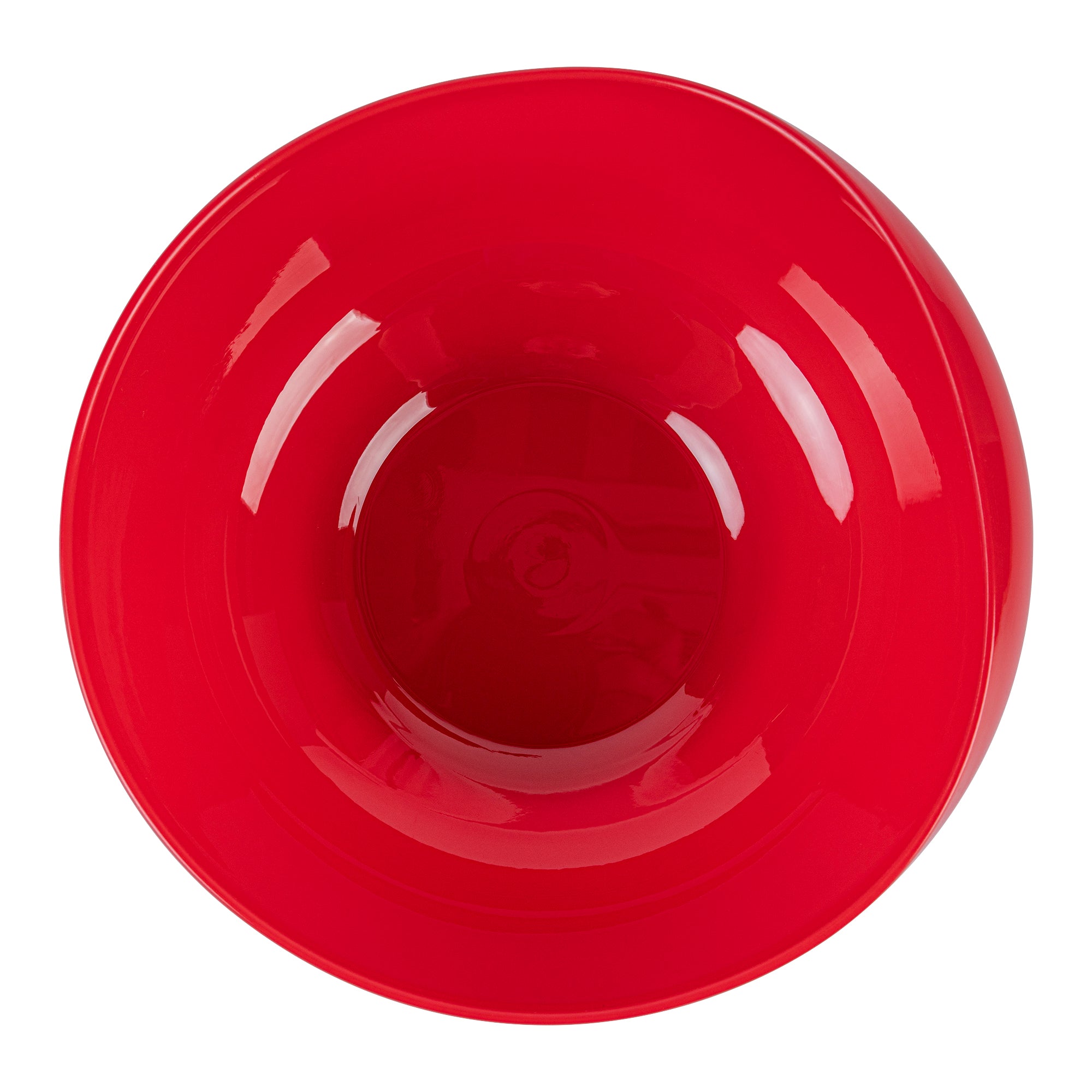 Adapt Tek 19 oz Round Red Plastic Scoop Bowl - Spillproof with Suction Base, 5.75 x 5.75 x 3 Inches (20-Pack) - Ideal for Ice Cream, Pet Food, and Bulk Storage