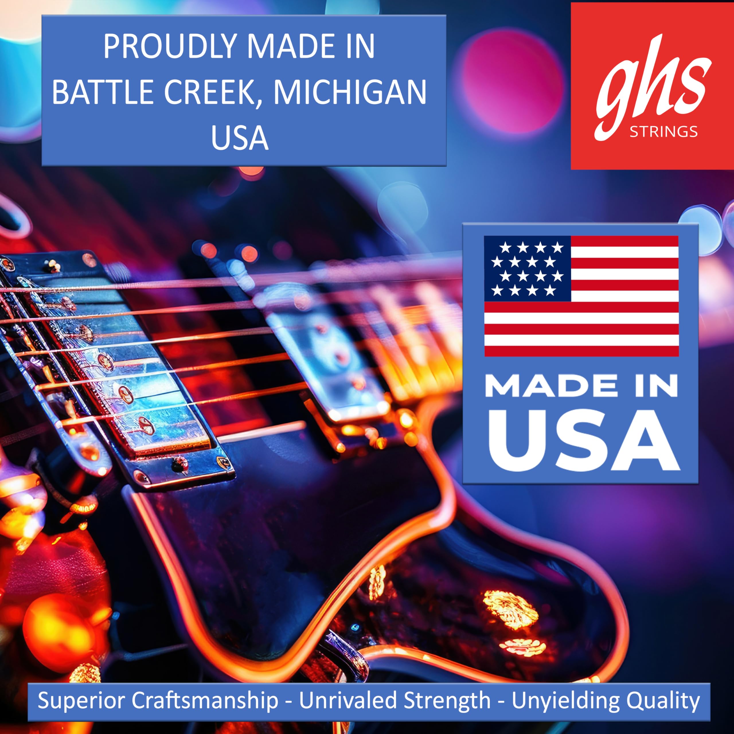 GHS Strings BF 710 Brite Flats Electric Guitar Strings, Light Gauge 10-46 - Perfect for Rock, Blues & Jazz Performances & Studio Recording