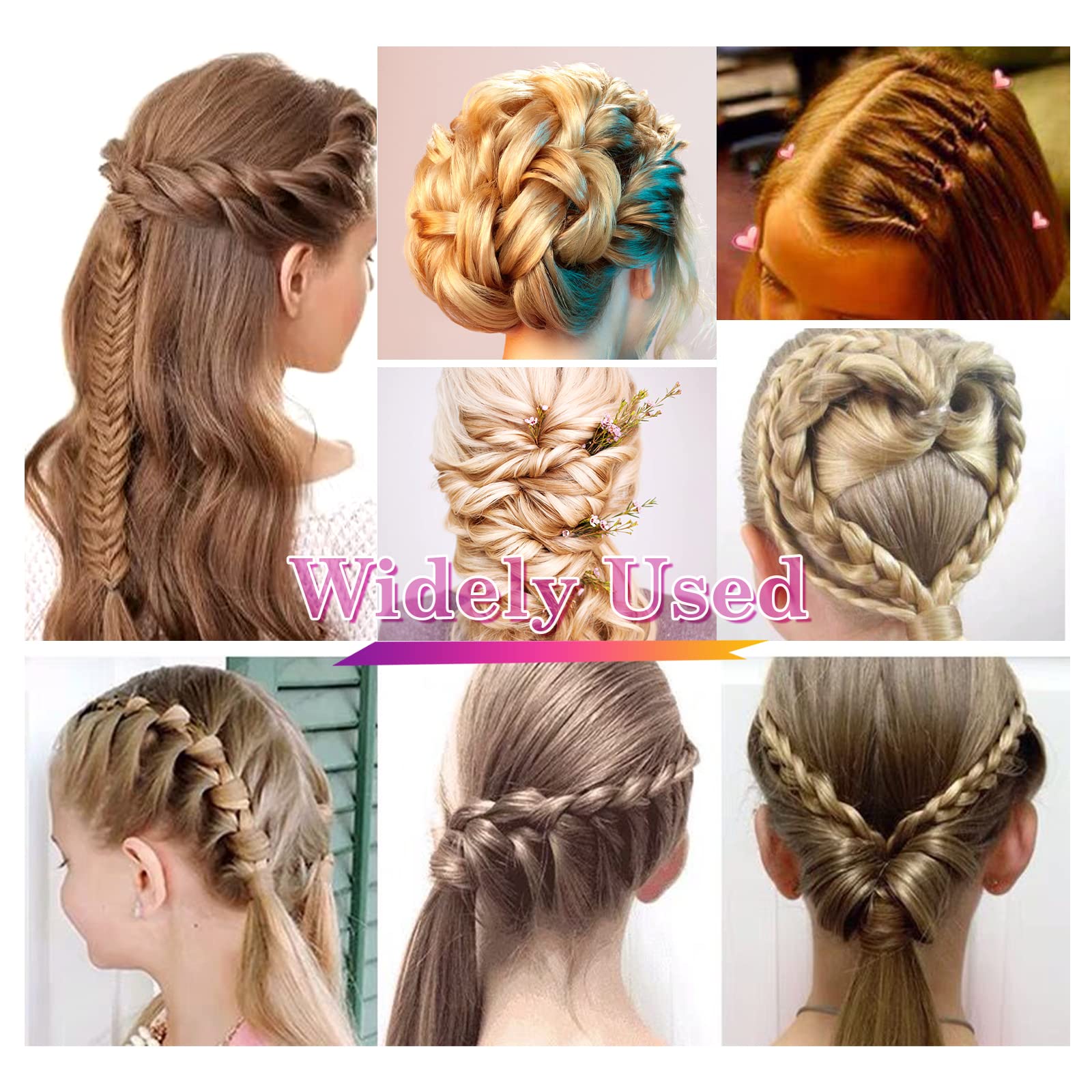 Sularpek Hair Looping Tool Set - 2 Pack Durable French Braid Tail Tool for Women & Girls - Perfect for Styling Ponytails, Braids & Updos - Black (Ideal for Parties, Weddings & Everyday Hairstyles)