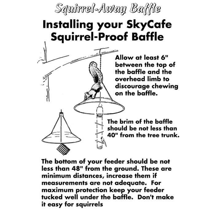 Arundale Squirrel Proof Hanging Bird Feeder Baffle - Durable Outdoor Wildlife Protector for Bird Feeders, Gardens & Patios