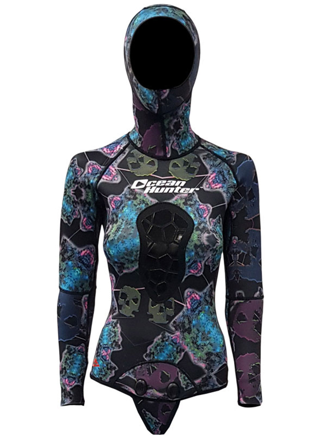 Ocean Hunter Women's Artemis 5mm Open Cell Wetsuit Jacket - Premium Neoprene Scuba Diving Gear for Cold Water Surfing & Spearfishing