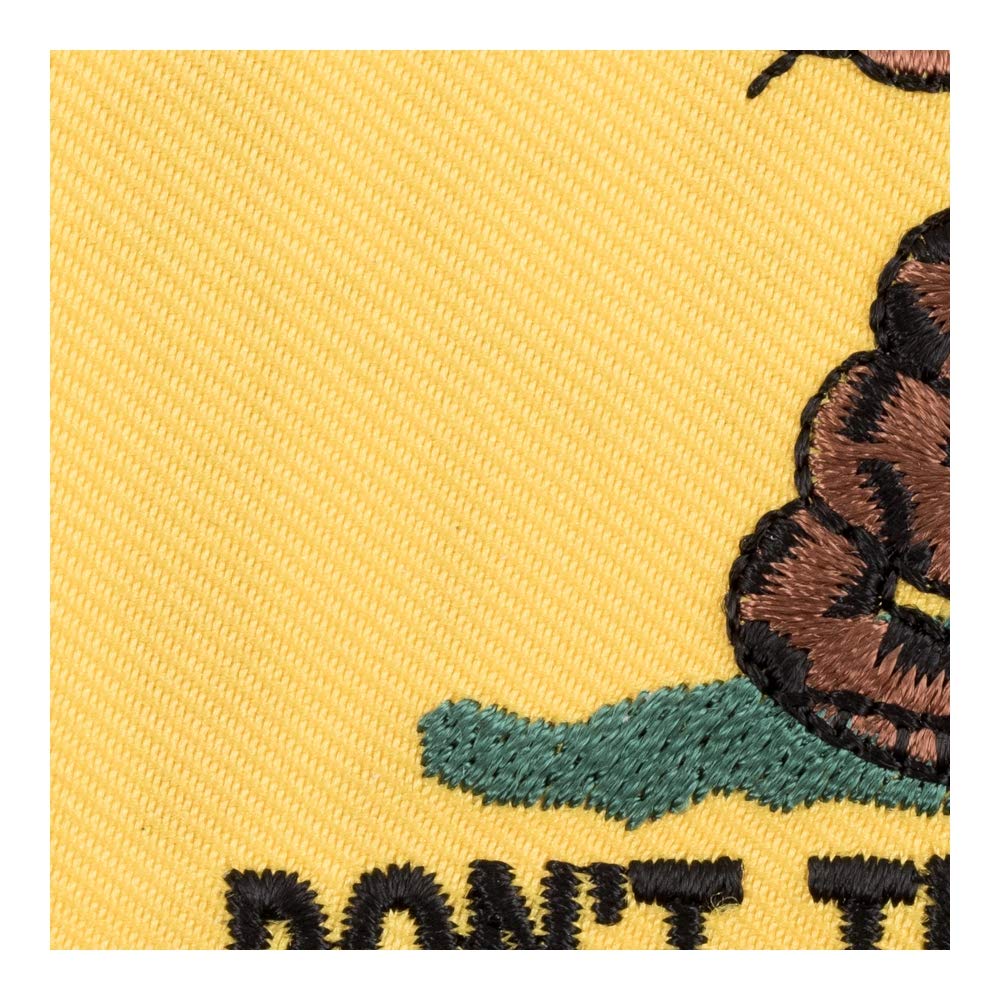 Gadsden Flag Yellow Patch - Don't Tread On Me Iron On/Sew On Embroidered Patch for Jackets, Hats & Bags | American Revolutionary War Style Military Accessory