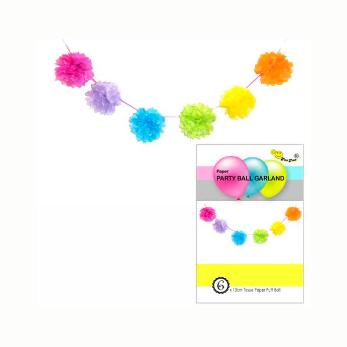 Vibrant Pom Pom Garlands for Party Decorations - Colorful DIY Craft Supplies for Baby Showers, Weddings & Home Decor