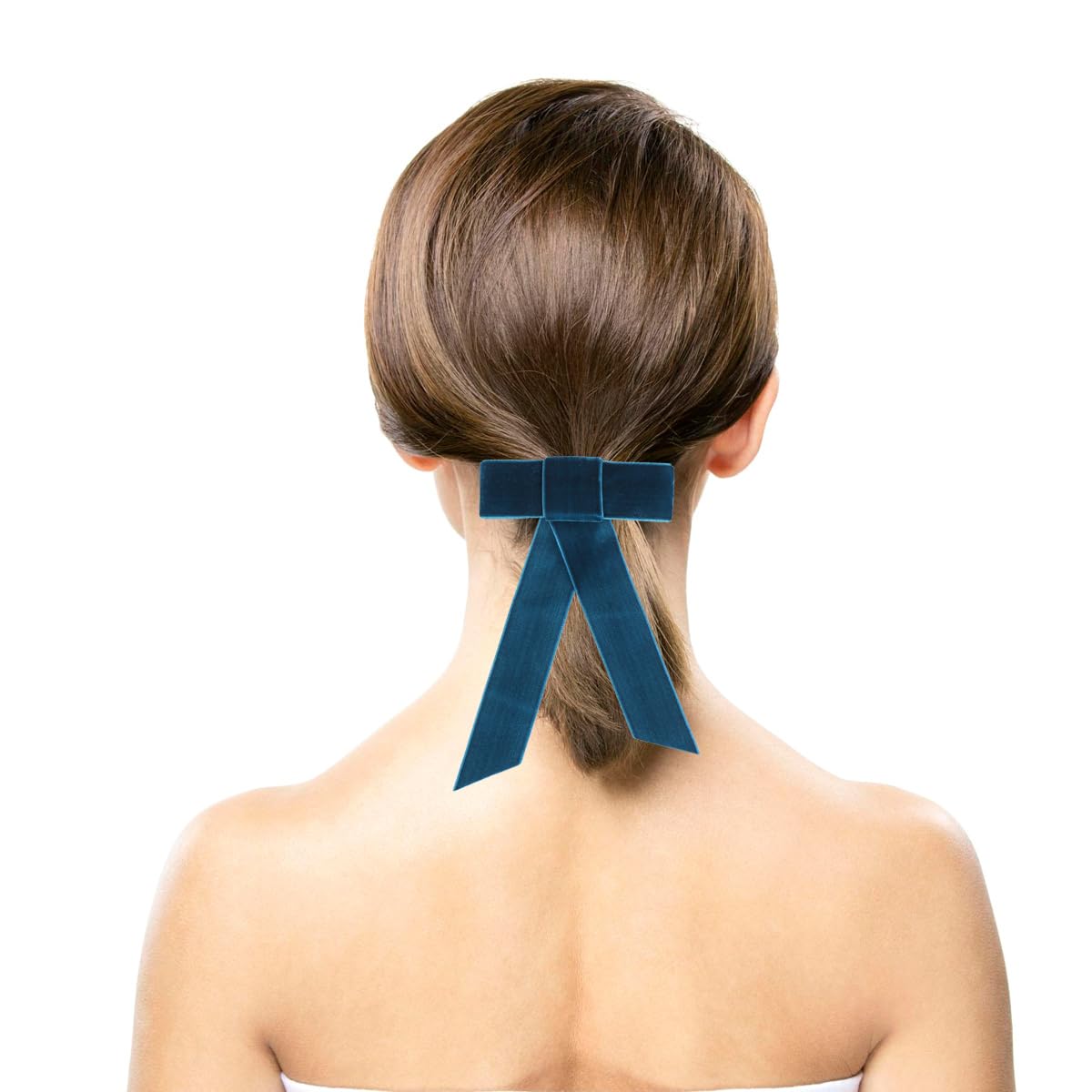 Lurrose Large Hair Bow Clips - Elegant French Barrettes & Hairpins for Women & Girls | Spring Hair Accessories | Perfect for Weddings, Parties & Business Occasions (Business Blue)