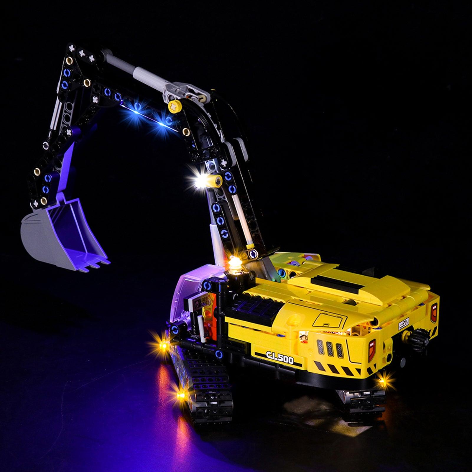 LEGO Technic Heavy Duty Excavator 42121 Light Kit - Compatible with LEGO Sets - Perfect for Nighttime Display & Model Showcase