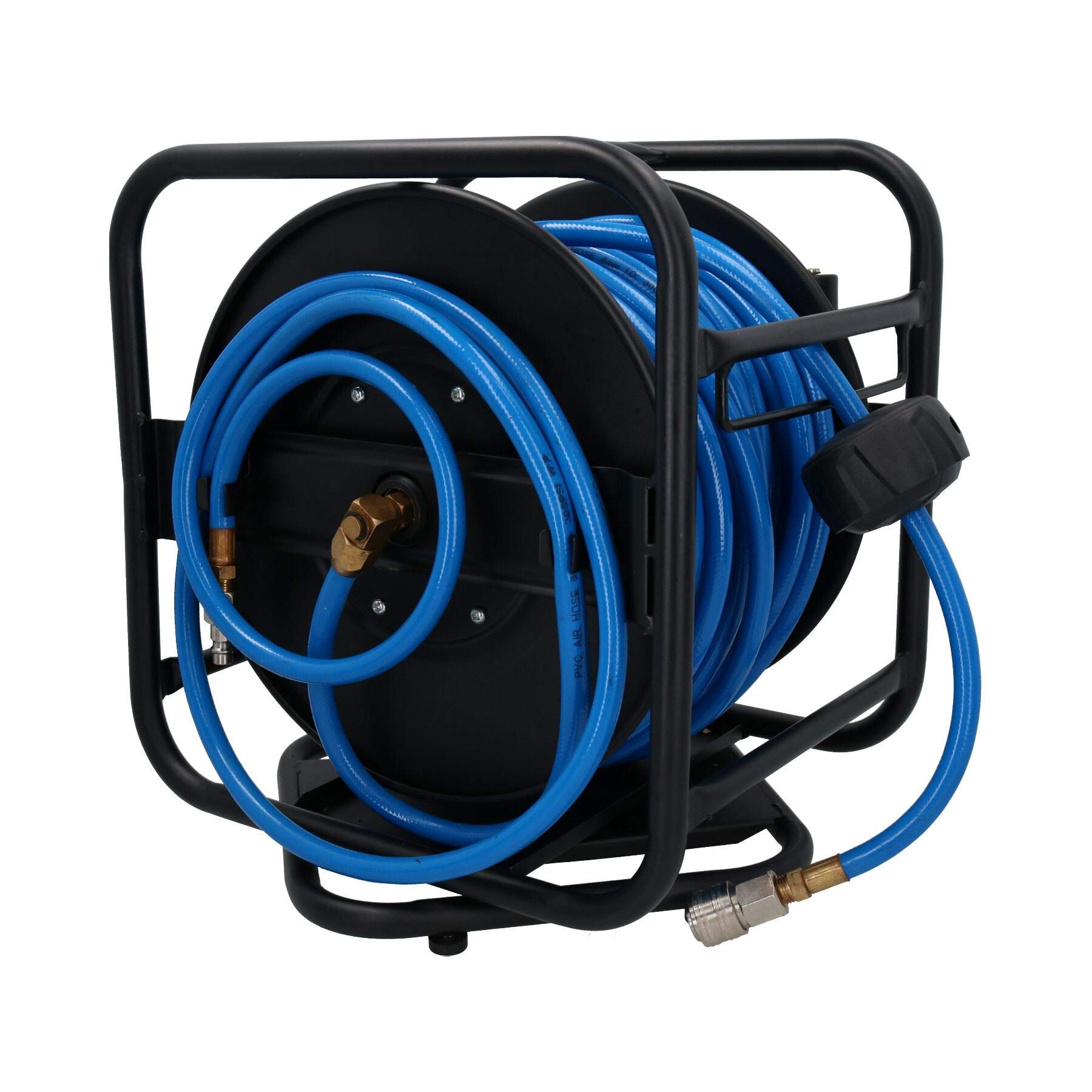 Retractable Air Hose Reel for Compressor - 8mm Bore, 30m/100ft Heavy Duty Air Line - Perfect for Garage, Workshop & Industrial Use