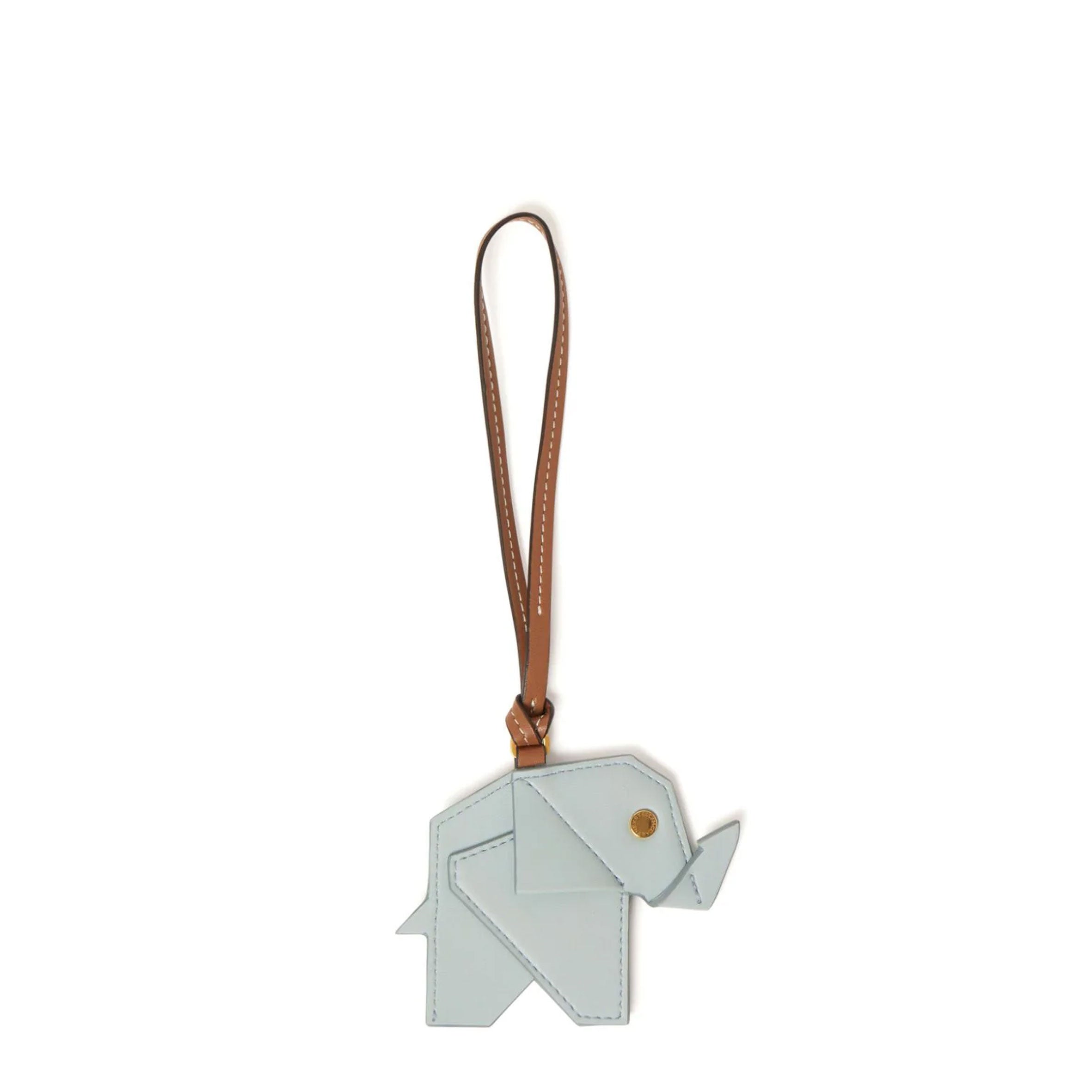 Origami Elephant Alter Mat Bag Charm - Sky Blue Handmade Beaded Accessory for Yoga, Meditation & Spiritual Practices