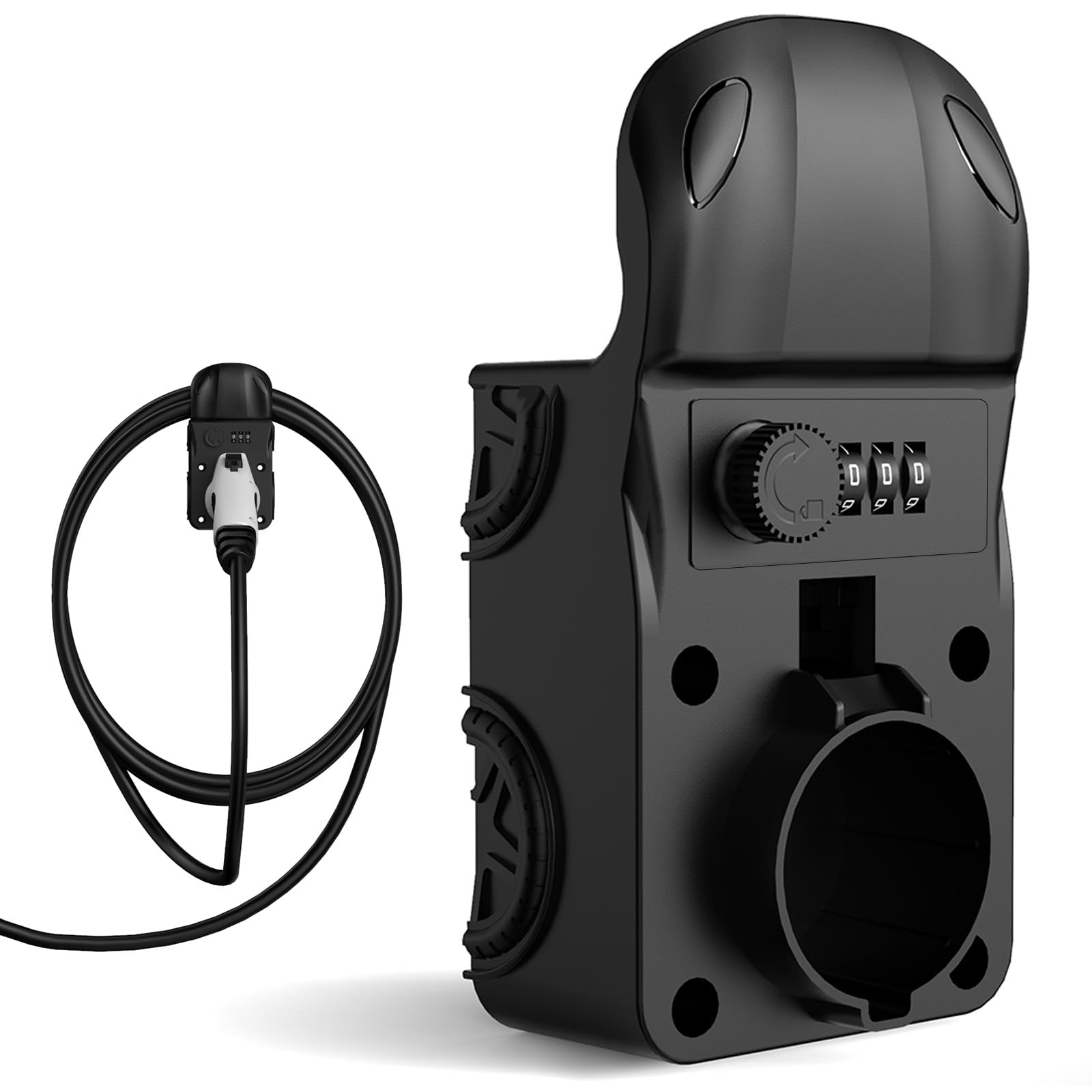 Premium EV Charger Holder for SAE J1772 - Portable Electric Car Charging Cable Organizer with Wall Mount - Perfect for Home & Garage Charging Stations