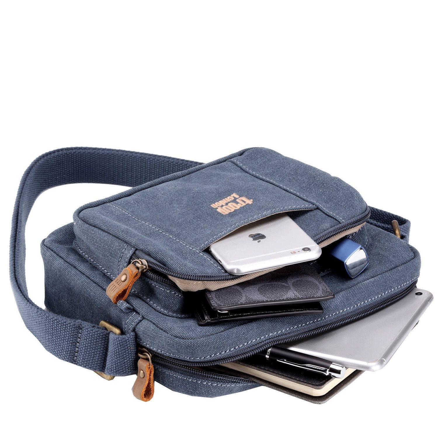 Troop London Classic Canvas Crossbody Bag for Women & Men - Stylish & Durable Shoulder Bag for Travel, Work & Everyday Use