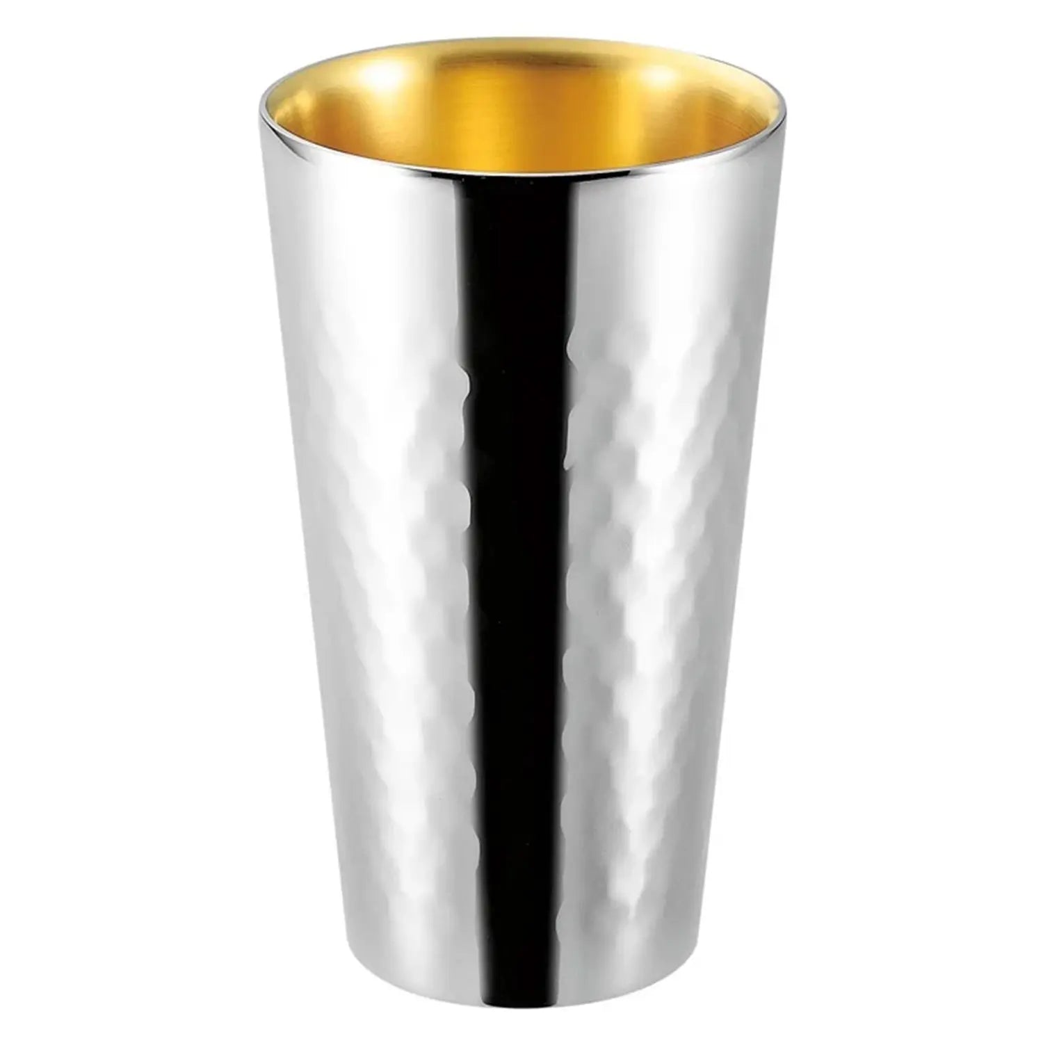 Asahi Premium Stainless Steel Double Wall Beer Glass with Hammered Finish - 250ml (8.5oz) - Keeps Drinks Cold for Hours - Perfect for Beer, Cocktails, Iced Coffee & Outdoor Parties