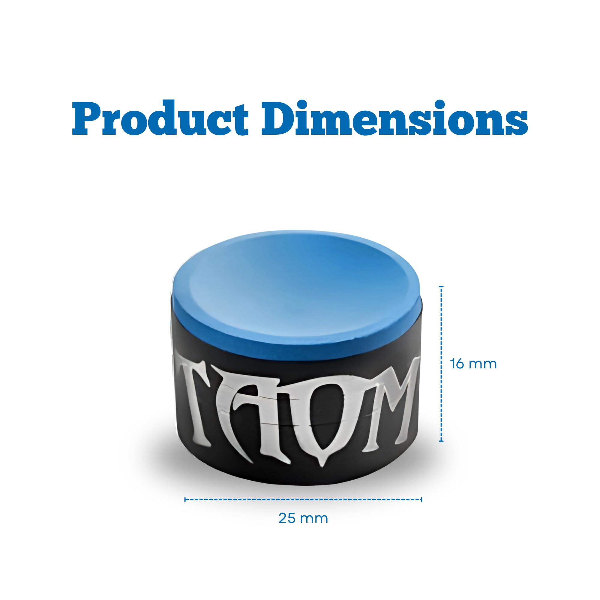TAOM V10 Premium Blue Pool Chalk - 1 Cube for Smooth Billiard & Snooker Play - Perfect for Professional Players & Home Game Rooms